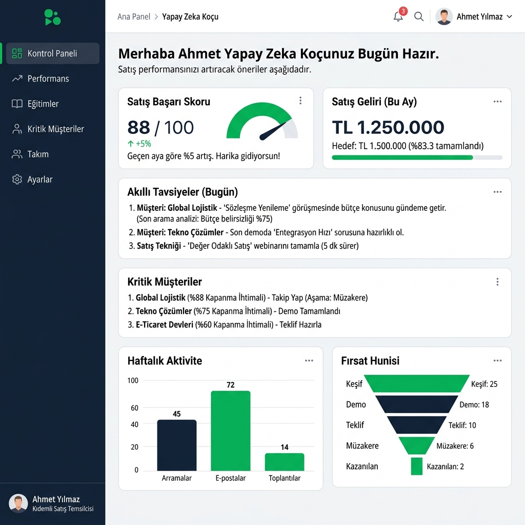 NexusLabs CRM AI Koç ve Müşteri Analiz Paneli